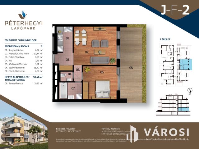 Kulcsrakész lakás Péterhegyen J-F-2