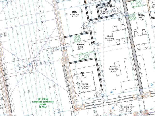 Belvárosi, új lakás hatalmas  loggiával  eladó
